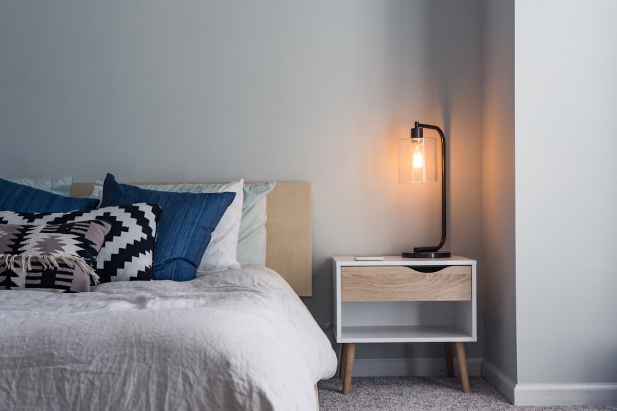 Clean, furnished bedroom in a Rooted Co-Living home